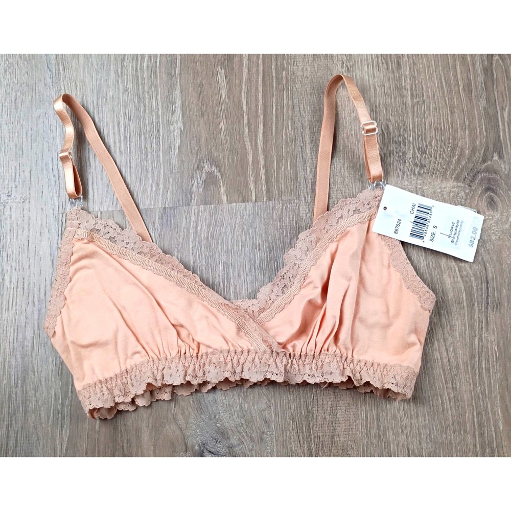 Hanky Panky S Chai Wireless Bralette Lace Trim Pullover 897624 Nursing NEW USA